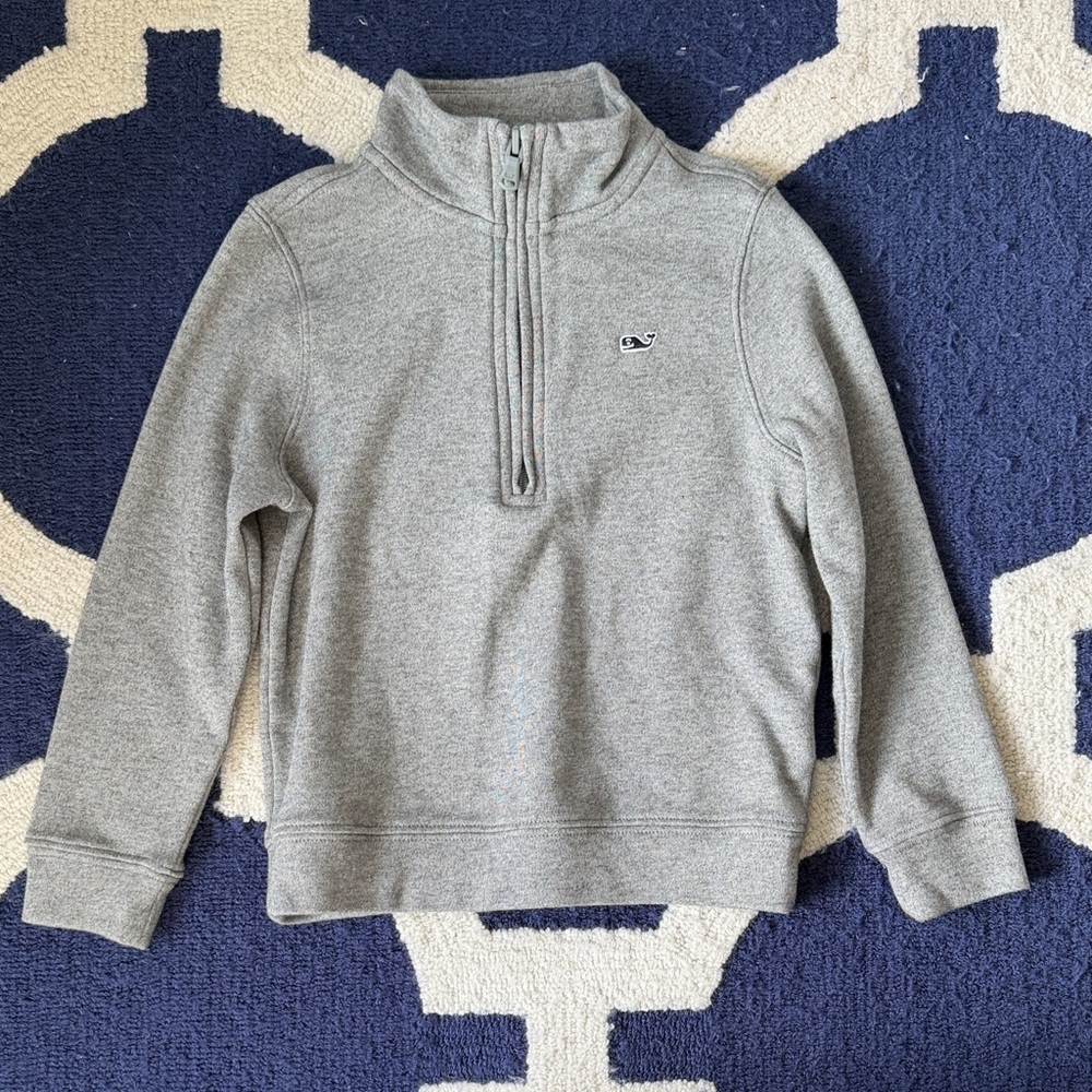 Vineyard Vines Heather Gray Quarter-Zip Pullover
